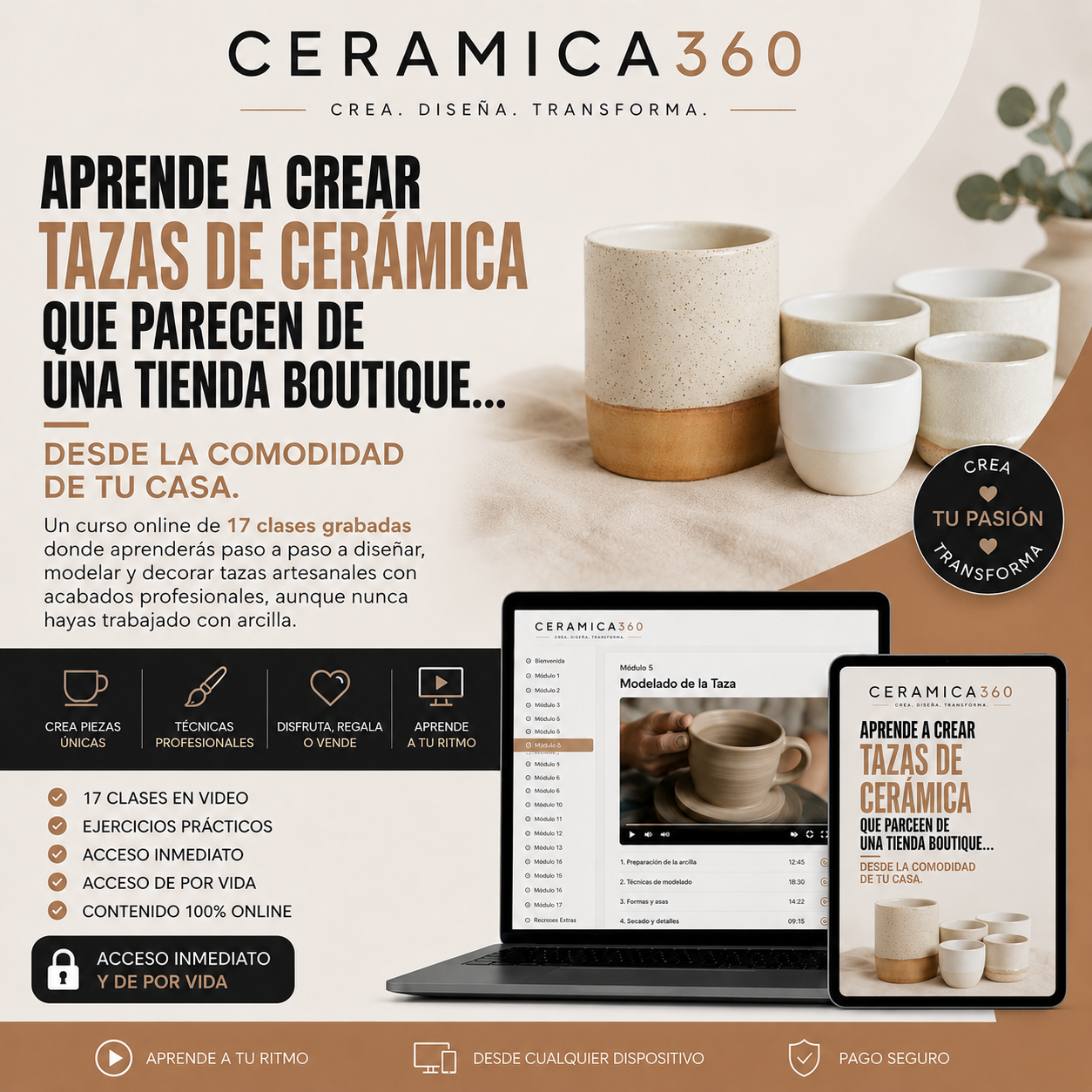 Curso Online: Crea Tazas de Cerámica Artesanales Desde Casa